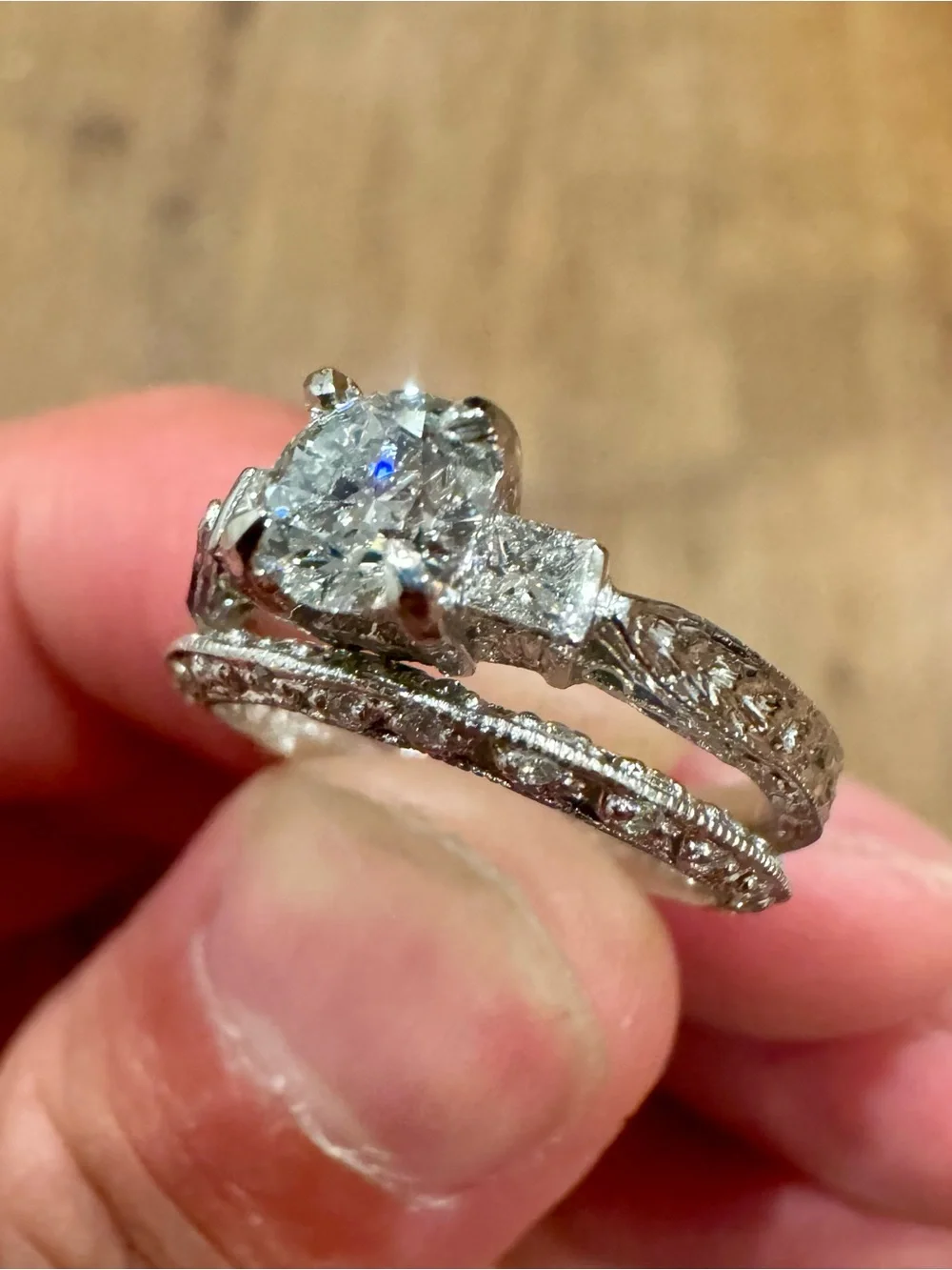 TACORI Platinum Diamond Engagement Ring Set
